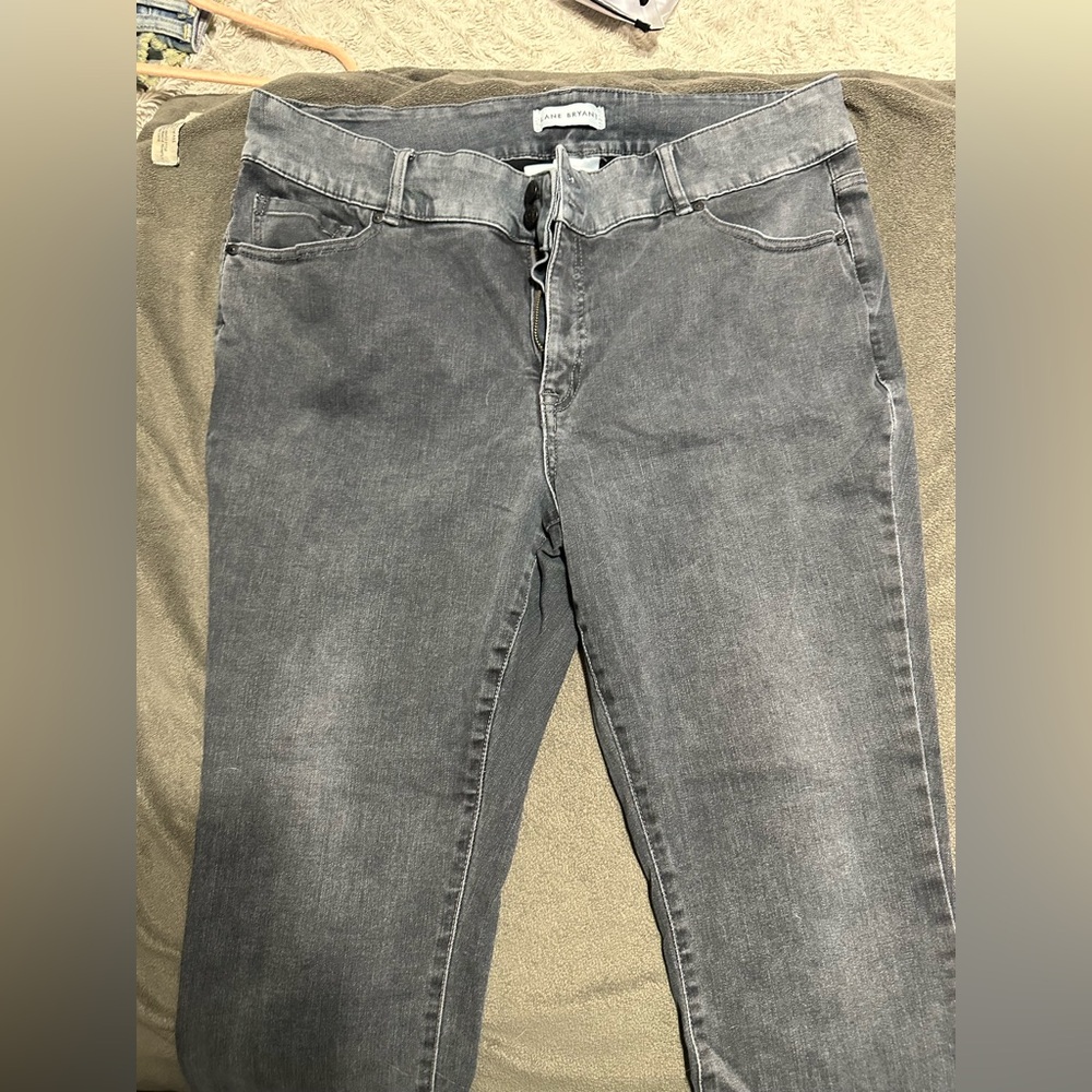 Lane Bryant high rise skinny grey color jeans - size 18